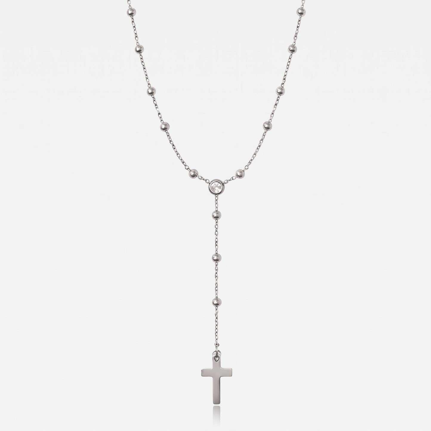 Alessia Lariat Cross Necklace