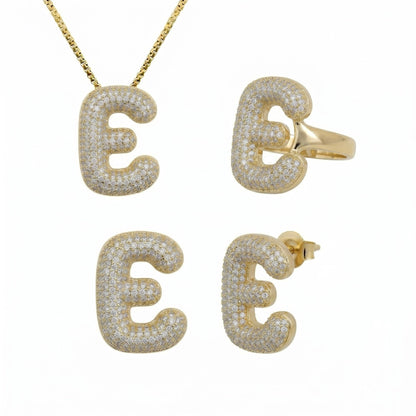 Adore Me Earring, Ring & Necklace 3 Piece Bundle