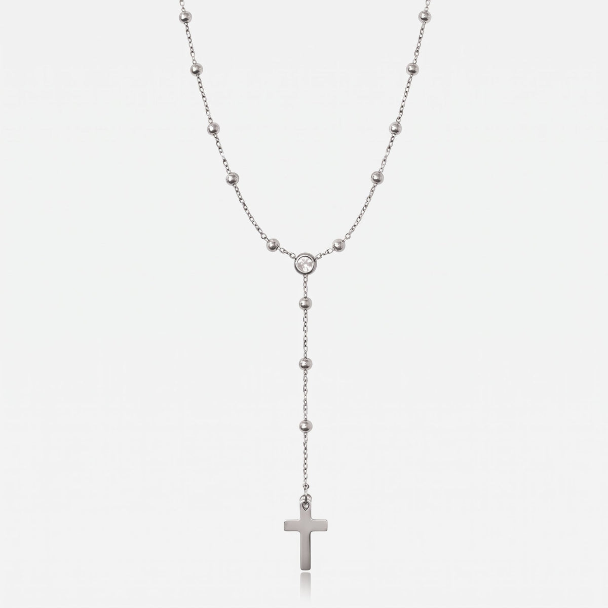Alessia Lariat Cross Necklace