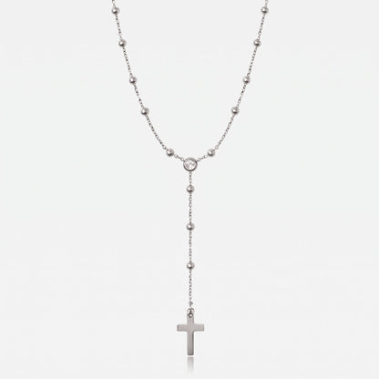 Alessia Lariat Cross Necklace
