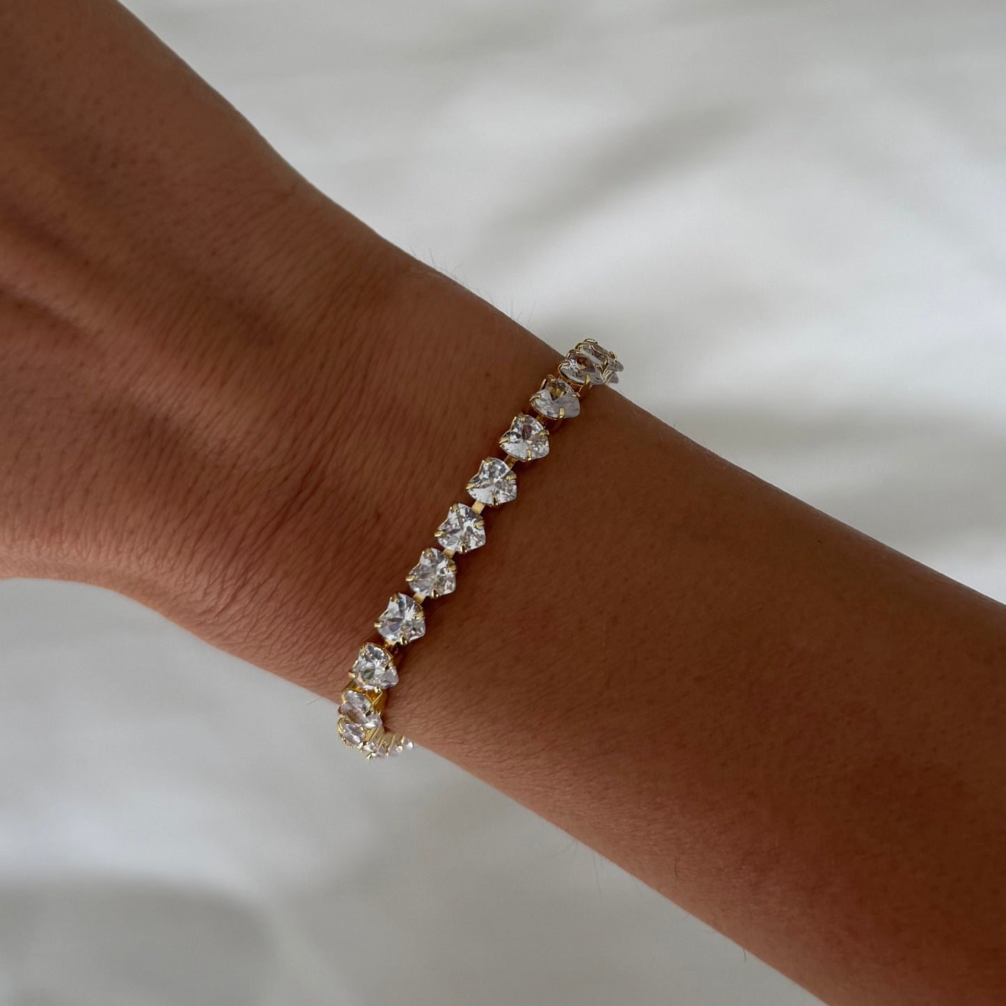 Fergie Heart Tennis Bracelet
