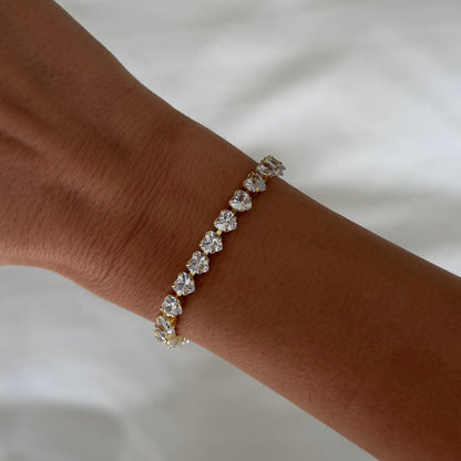 Fergie Heart Tennis Bracelet