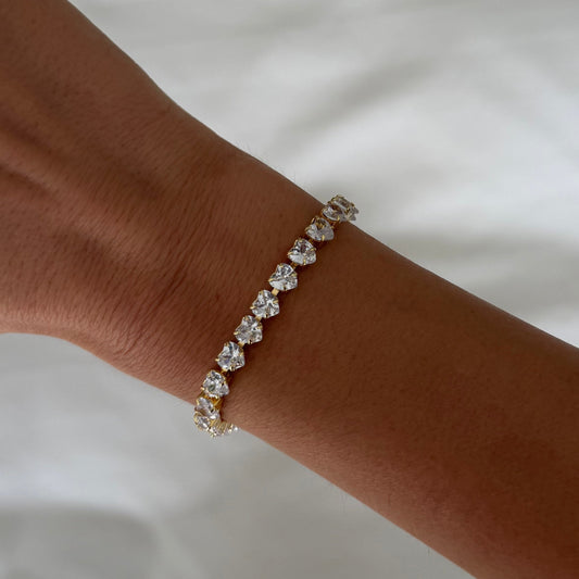 Fergie Heart Tennis Bracelet