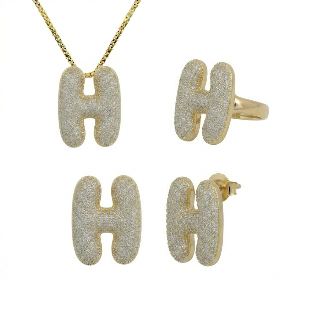 Adore Me Earring, Ring & Necklace 3 Piece Bundle