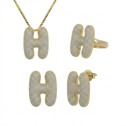 Adore Me Earring, Ring & Necklace 3 Piece Bundle