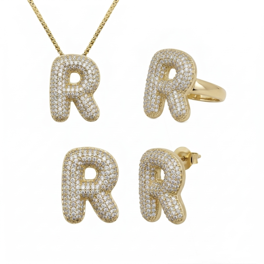 Adore Me Earring, Ring & Necklace 3 Piece Bundle