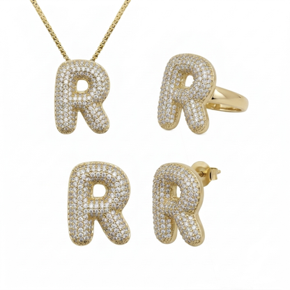 Adore Me Earring, Ring & Necklace 3 Piece Bundle