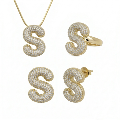 Adore Me Earring, Ring & Necklace 3 Piece Bundle