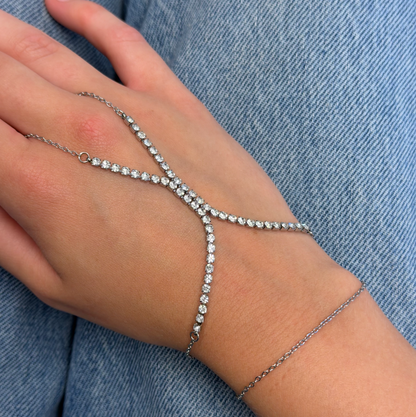 Frosted Tennis Hand Chain