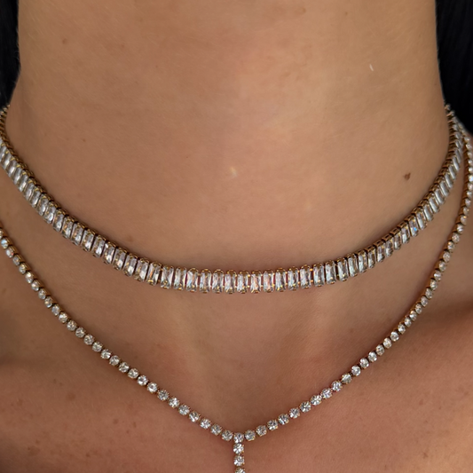 Frost Beam Tennis Choker Necklace