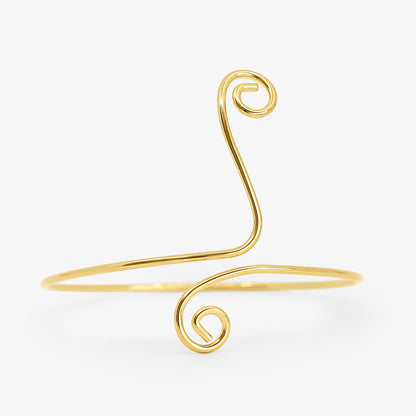 Spiral Glow Arm Cuff Gold